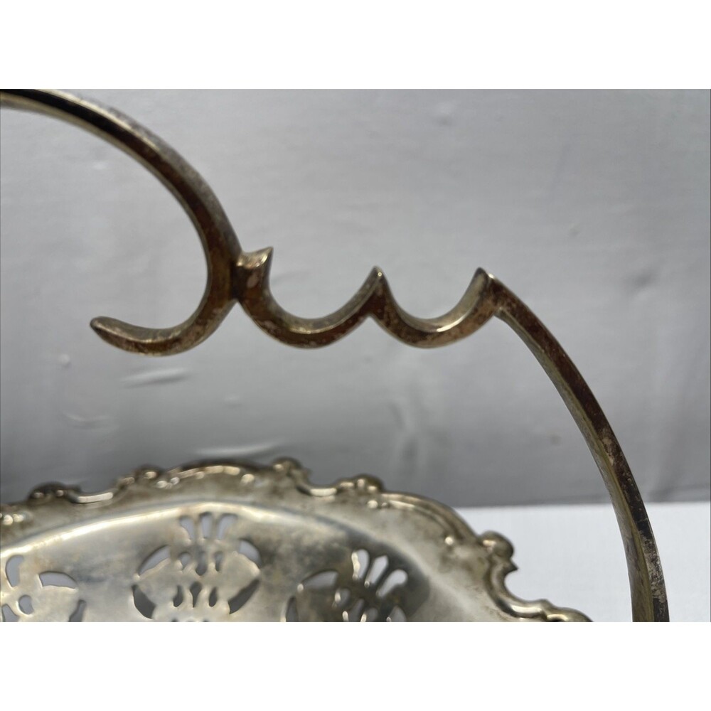 Vintage International Silver Co. Lovelace Pedestal Plated Brides Basket Dish 11" - Picture 7 of 11